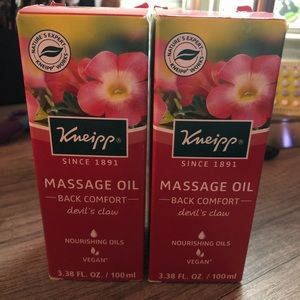 TWO kneipp devils claw massage oils